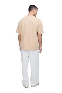 เสื้อยืดผู้ชายโอเวอร์ไซส์ใส่ได้ทั้งชายและหญิงผ้าคอตตอน240ก. โลโก้3D กำหนดเองสำหรับพิมพ์พัฟไหล่ตกไซส์200ก. แนวสตรีทแวร์ฮิปฮอป - Product Image 2