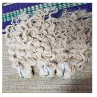 Extensions de cheveux blondes 613 blanchies en gros, extensions de cheveux vierges indiens à double trame, cuticules alignées