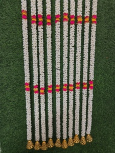 Mogra Pompom Floral Garland String Baby Shower Nikah Partition Muslim Wedding <b>Decoration</b> Backdrop Trendy Festival Party Decor - Product Image 2