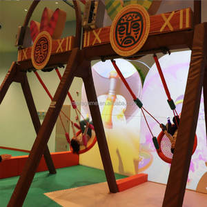 डिजिटल इंटरैक्टिव गति मनोरंजन सवारी बच्चों के खेल के मैदान के लिए सस्ते प्रक्षेपण स्विंग खेल उपकरण - Product Image 2