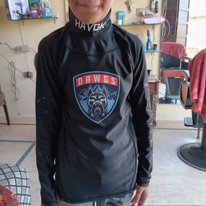 Maillot de hockey sur glace à compression avec protection du cou, manches longues, respirant, 100% polyester, séchage rapide, unisexe - Product Image 6