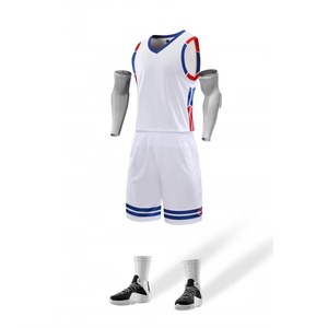 Vente en gros en stock, ensembles de basket-ball personnalisés pour hommes, uniformes, vêtements de sport respirants, maillot de basket-ball pour jeunes - Product Image 6