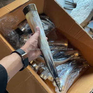 Chope de bière de buffle Viking naturelle personnalisée fabriquée à la main corne à boire écologique de Falak Export - Product Image 1