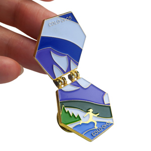 MOQ 100 Alfileres de solapa con bisagras de alta calidad Insignia artesanal de metal personalizada - Product Image 6