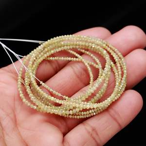 ลูกปัดหินเหลี่ยมเหลี่ยมสีเหลืองธรรมชาติ ขนาด 1.8-2.4 มม. ความยาว 15 นิ้ว สำหรับทำเครื่องประดับ - Product Image 2
