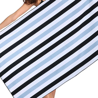 Toalla de Playa de Microfibra de Lujo, Ecológica, de Algodón de Primera Calidad, Grande, de Color Sólido, de Secado Rápido, con Diseño Personalizado y Logotipo Impreso