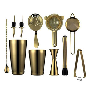Modern 2026 Design <b>Bar</b> <b>Tool</b> Set Rose Gold Color Hammered Design Bartender <b>Bar</b> Kit <b>Bar</b> Accessories Handmade for Restaurant - Product Image 6