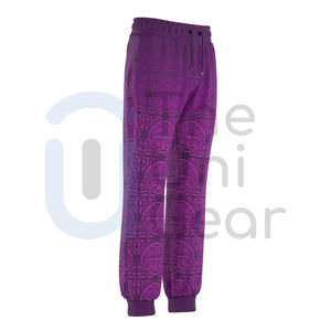 กางเกงกีฬาน้ำหนักเบาสำหรับผู้ชายกางเกงวิ่งแบบกำหนดเองได้กางเกงสเวตเตอร์ลายทางทรงตรงโค้งมนแบบกำหนดเอง100% - Product Image 1