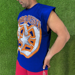 OEM Custom Slim Fitness Tank Tops for Men <b>Boys</b> High Quality Bodybuilding Singlets Latest Design Oversize Tank Plus Size <b>Washed</b> - Product Image 2