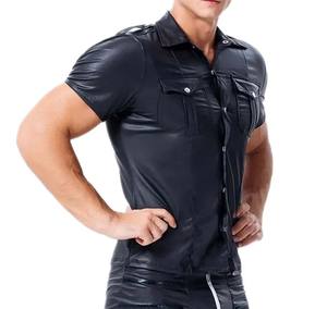 เสื้อเชิ้ตหนังแท้ผู้ชาย ขายส่ง คุณภาพพรีเมียม แขนสั้น ระบายอากาศดี แฟชั่นฮิปฮอป สั่งทำได้ - Product Image 3