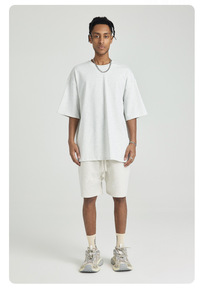 310gsm 100% algodón camisas de manga corta logotipo personalizado peso pesado gráfico camiseta hombro caído camiseta de gran tamaño para hombres - Product Image 2