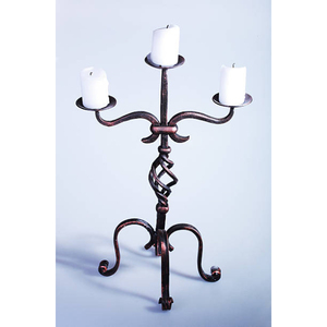 Candélabre en fer forgé à 5 bras, finition noire, parfait pour la décoration intérieure de la maison, les mariages, Noël, candélabre de sol en solde - Product Image 4
