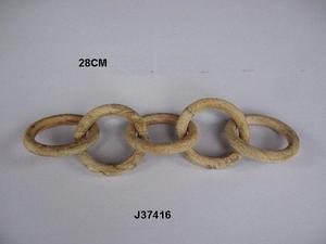 Cadena de eslabones de madera para decoración del hogar, nudo de madera tallado a mano, artesanía de madera para granja - Product Image 2