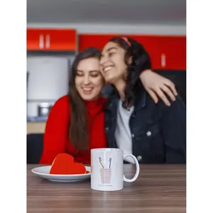 Taza de Cappuccino de Cerámica de Alta Calidad, Diseño Nórdico Moderno Vintage, Apta para Microondas, Térmica, en Stock - Product Image 1