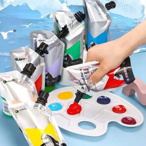 Ensemble de peinture acrylique de 100 ml pour figurines, pour la peinture artistique sur verre, toile, papier, plastique et autres supports, comprend une palette de couleurs - Product Image 3