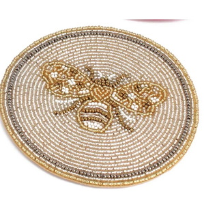 Sous-verres perlés classiques-Support en polyester pour cadeaux religieux d'église portables (formes personnalisables de 4x4 pouces) - Product Image 5