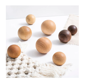 Bouton en bois rond solide armoires de cuisine poignée de traction boutons en bois pour taille personnalisée prix bon marché avec vente ce produit - Product Image 1