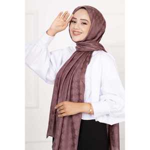 Écharpe hijab à motif à carreaux en polyester durable - Product Image 2