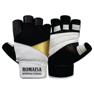 Deportes atléticos antideslizantes transpirables medio dedo Fitness gimnasio guantes equipo de entrenamiento para levantamiento de pesas ciclismo hecho de poliéster - Product Image 5