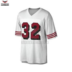 100% polyester respirant à manches courtes hommes maillot de football américain de haute qualité - Product Image 5