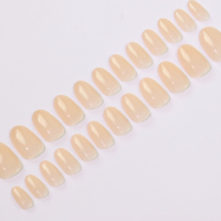 Faux ongles à presser en ABS, couleur nude, pré-conçus, pour doigts