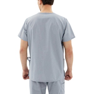 Men Medical Nursing Clinic Uniform Hospital <b>Scrub</b> <b>Set</b> Uniform <b>Set</b> With Custom Logo Multiple Pockets Men <b>Scrub</b> Uniform <b>Set</b> - Product Image 3