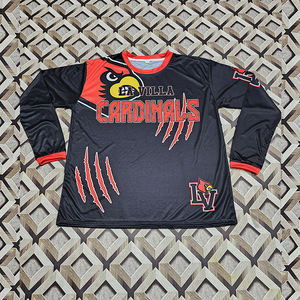 Camiseta de Softbol Sublimada Personalizada Auténtica con Rayas, Manga Corta para Hombre, 100% Poliéster, de Alta Calidad y Secado Rápido - Product Image 4