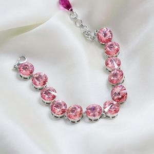 Conjunto de aspecto de diamante americano de lujo, solo collar, latón elegante para fiesta de boda, boda de diamantes de circonita CZ para mujeres y niñas - Product Image 1