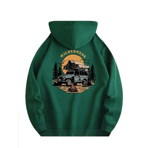 2025 usine impression personnalisée léger polaire pull à capuche pour hommes surdimensionné Hip Hop Style personnalisé grande taille Anti-rétrécissement solide - Product Image 2