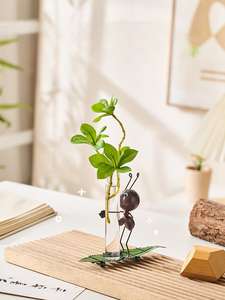Vase en verre hydroponique pour fourmis et coccinelles, mini station <span class=keywords><strong>de</strong></span> propagation <span class=keywords><strong>de</strong></span> plantes <span class=keywords><strong>de</strong></span> bureau pour la décoration <span class=keywords><strong>de</strong></span> la maison et du bureau - Product Image 3