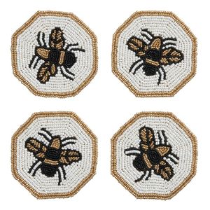 Halloween Design Handcraft <b>Beaded</b> Embroidery 4 Set <b>Coaster</b> Unique Cuteness Stylish And Fancy Premium elegant <b>coaster</b> design - Product Image 2