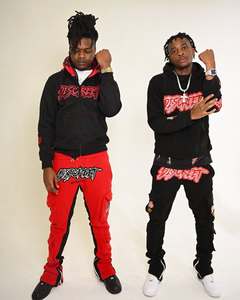 Survêtement Sweat à capuche zippé et pantalon Ensemble Sportswear Jogger Ensembles Logo personnalisé Patchwork Survêtement pour hommes - Product Image 2