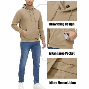 <b>Men's</b> <b>Pullover</b> Hoodie with Kangaroo Pocket Soft Cotton Material Adjustable Hood Stylish Comfortable and Warm - Product Image 4
