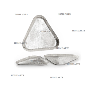 Juego de 3 bandejas para servir alimentos de diferentes tamaños, Bandejas para servir dulces de acero inoxidable de la mejor calidad a la venta - Product Image 5