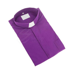 Chemise de prêtre à col à onglet classique avec tissu doux et chemise de clergé traditionnelle à coupe confortable avec matériau d'entretien facile - Product Image 5