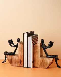 Serre-livres de table en aluminium le plus vendu, personnalisable pour la décoration de la maison et du bureau, finition de qualité supérieure, faible MOQ, prix bas. - Product Image 1