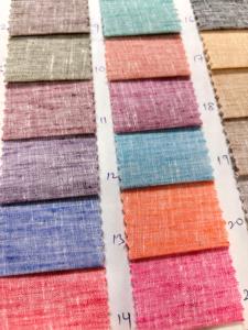 Tissu de chemise aspect lin de qualité supérieure Fabrication de chemises personnalisées Style flammé Techniques tissées Motif teint uni pour garçons et filles Robe - Product Image 3