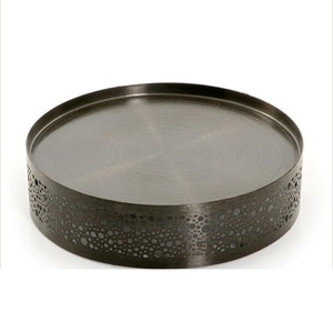 Bodas y otras fiestas Celebración Soporte de pastel de metal Soporte de plato de pastel redondo de un solo nivel para calidad sostenible - Product Image 1