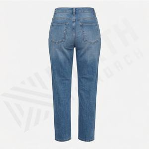 Classic Denim Suits <b>Women</b> Vintage Inspired Casual Breathable Straight 100% Cotton Regular Fit Quick Dry Pants - Product Image 2
