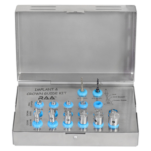 Kit de guides pour implants et couronnes, ensemble de 18 instruments chirurgicaux dentaires en acier inoxydable, outils de chirurgie orale - Product Image 1