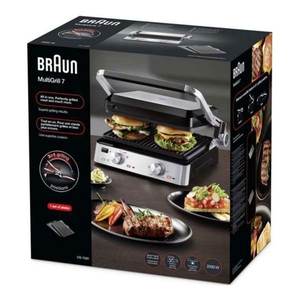 Pour Braun 2000W Multigrill 7 CG 7020 Gril électrique noir et acier inoxydable 0X17900000 - Product Image 2