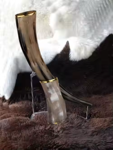 Cuerno vikingo ecológico hecho a mano, artesanía de media luna pulida de alta calidad para uso en el hogar y restaurante, artesanía de media luna - Product Image 5