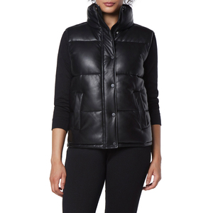 Venta caliente colores sólidos burbuja cremallera sin mangas chaleco chaqueta chaleco para mujer - Product Image 4
