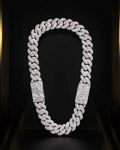 925 Sterling Silver Cuban Chain Baguette Cut Magnificent Moissanite Diamond Hip Hop Link Jewelry <b>Charm</b> for Party Occasions Gifts - Product Image 1