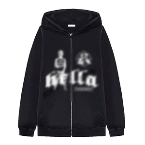 Men's Custom Made Face <b>Cover</b> Zipper Hoodie Graphic Print Full Zip up Hoodie Custom Logo Puff <b>Screen</b> Printing Hoodie for Me - Product Image 2