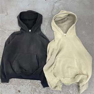 เสื้อมีฮู้ดผ้าเกล็ดปลาเทอร์รี่400 GSM สำหรับผู้ชายเสื้อผ้าแนวสตรีทผ้าคอตตอน100% ปกหนาสำหรับฤดูหนาว XL - Product Image 4