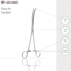 Bonitos fórceps Kelly de venta, el mejor diseño, instrumentos quirúrgicos artesanales duraderos curvos de 10 pulgadas, precio al por mayor, profesionales médicos - Product Image 6