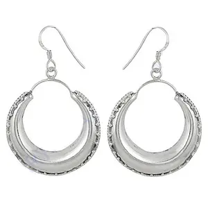 Pendientes de Aro Pequeños para Mujer, Plata de Ley 925, Estilo Huggie, Chapados en Rodio y Platino, Joyería Religiosa Moderna - Product Image 1