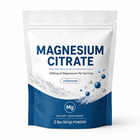 Capsules de citrate de magnésium OEM, complément minéral pour la fonction musculaire, le métabolisme énergétique et la santé osseuse