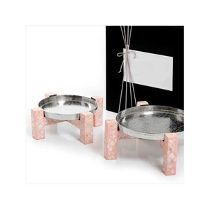 Soporte para Pastel Ecológico Personalizable con Elegante Diseño de Incrustaciones de Concha para Uso en Bodas, Hoteles y Fiestas de Ramadán - Product Image 1